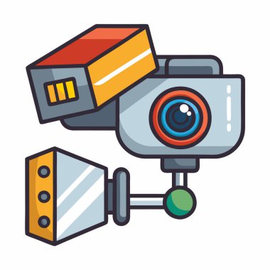 Security camera vector illustration isolated on a white background clipart