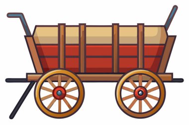 Wagon vector illustration isolated on a white background clipart