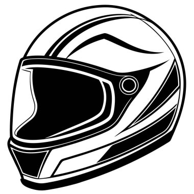 Racing Helmet vector silhouette line art  clipart