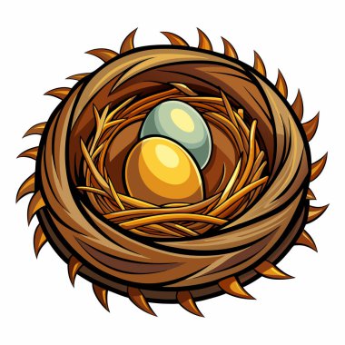 Dynamic Nest vector illustration isolated on a white background clipart