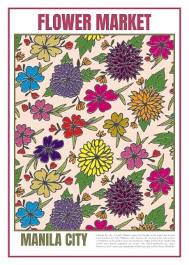 Manila City, Philiphine Sanat Çiçeği Posteri