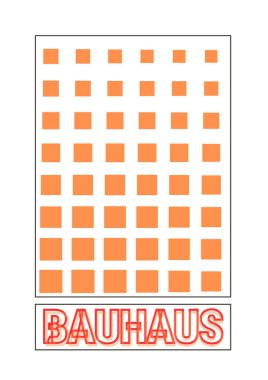 Web tasarımı için kare vektör simgeleri dizisi Bauhaus minimalist posteri