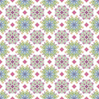 Geometrik şekilli kusursuz desen vektör çizimi