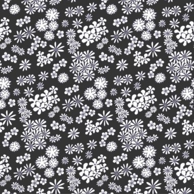 Küçük beyaz çiçekli vektörsüz desen arkaplanı