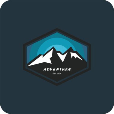 Macera logosu, yürüyüş logosu vektörü