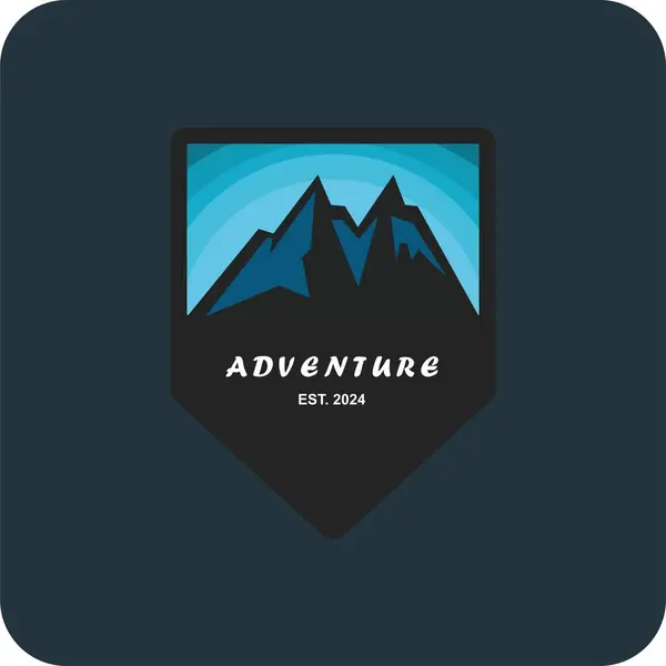 Macera logosu, yürüyüş logosu vektörü