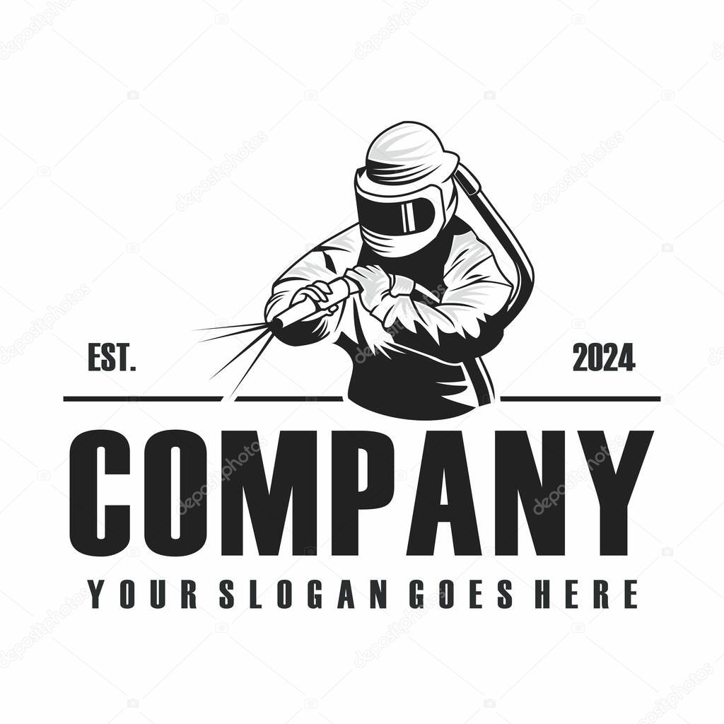 San blasting logo , sand blaster logo