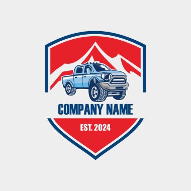 kamyon logosu, konteyner logosu vektörü