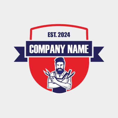 Berber dükkanı logosu, makas logosu