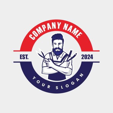 Berber dükkanı logosu, makas logosu