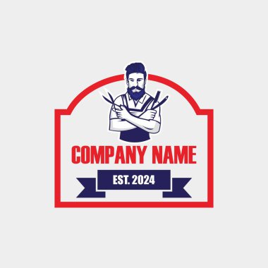 Berber dükkanı logosu, makas logosu