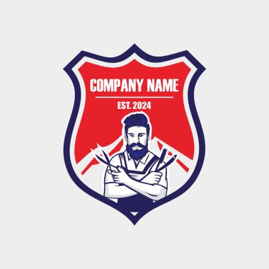 Berber dükkanı logosu, makas logosu