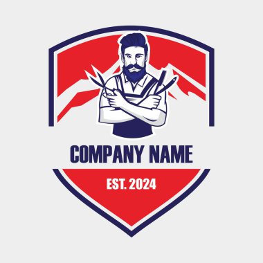 Berber dükkanı logosu, makas logosu