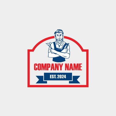 Berber dükkanı logosu, makas logosu