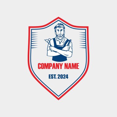 Berber dükkanı logosu, makas logosu