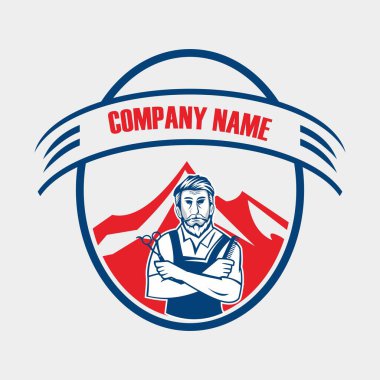 Berber dükkanı logosu, makas logosu