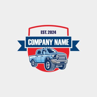 kamyon logosu, konteyner logosu vektörü