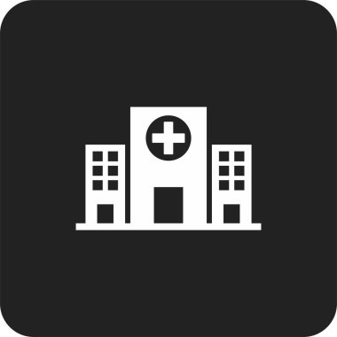Hastane simgesi, tıbbi simge vektörü