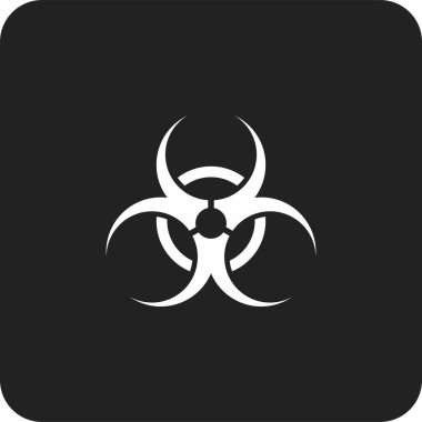 biyolojik tehlike simgesi, salgın ikonu vektörü