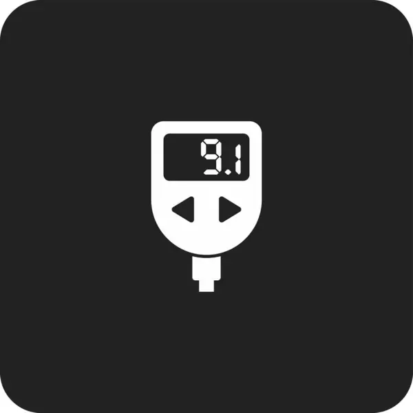 glukometre simgesi, diyabet ikonu vektörü