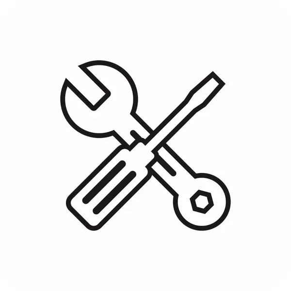 tornavida simgesi, mekanik simge vektörü