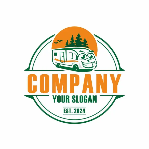 Karavan macera logosu, kamp arabası logosu