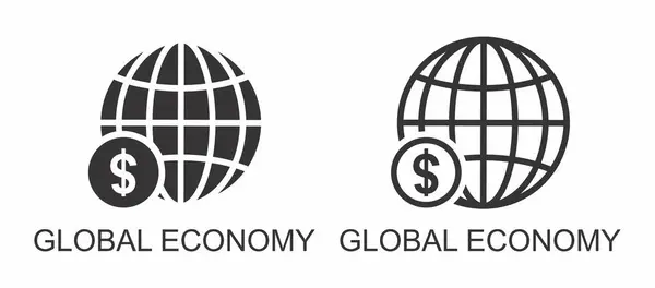 küresel ekonomi simgesi, iş simgesi