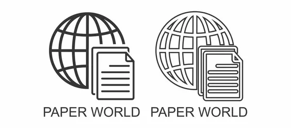 kağıt dünyası simgesi, iş simgesi