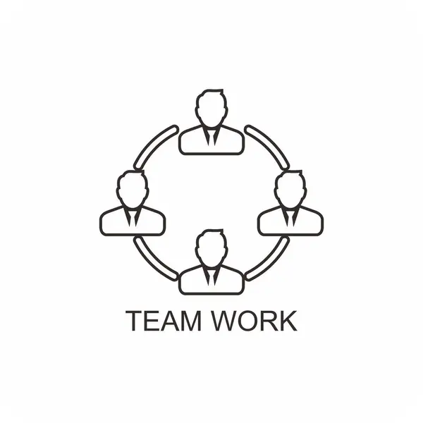 Takım çalışması simgesi, ortaklık simgesi vektörü