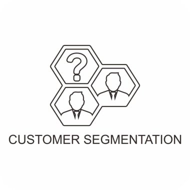 kostumer segmentasyon simgesi, iş simgesi
