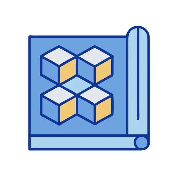 Koçanda basit ve temiz bir şekilde renkli çizgi grafikleriyle mısırın vektör çizimi. düz simge illüstrasyonu.