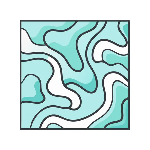 Basit ve temiz bir şekilde rengarenk çizgi grafikleriyle mermer dokusunun basit bir vektör çizimi. düz simge illüstrasyonu.