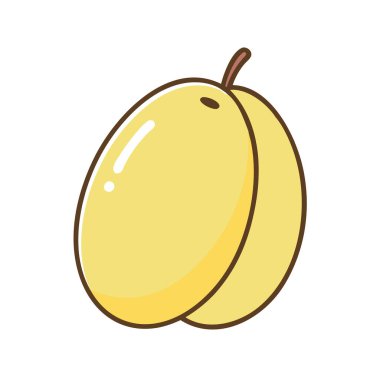 Basit çizgi film tarzı tatlı beyaz domuz eti vektör çizimi düz simge