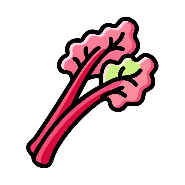 Basit çizgi film tarzı keskin pembe rengarenk vektör çizimi düz simge