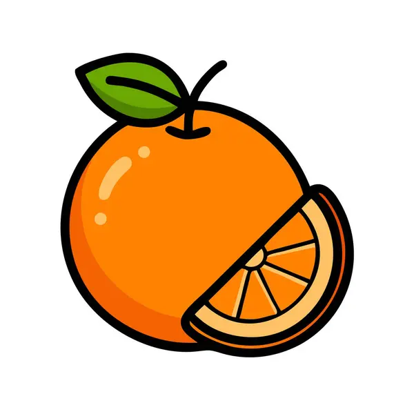 Basit çizgi film tarzı canlı turuncu vektör illüstrasyon düz simge