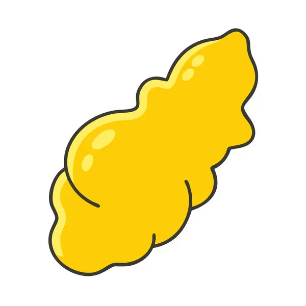 Basit çizgi film stili sulu sarı barbadine vektör çizimi düz simge