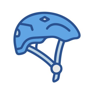 Basit bir uçak vektörü, bir bisiklet kaskının temiz ve minimal stil düz ikon çiziminde zirvesine çıkıyor..