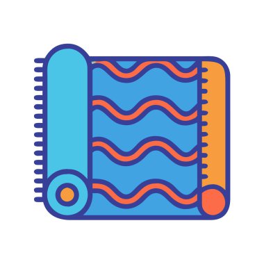 Basit bir uçak vektörü halının temiz ve minimal stil düz resim çizimi.