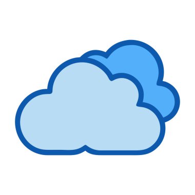 simple vector clipart of a cloud in a clean, minimal-style flat icon illustration.