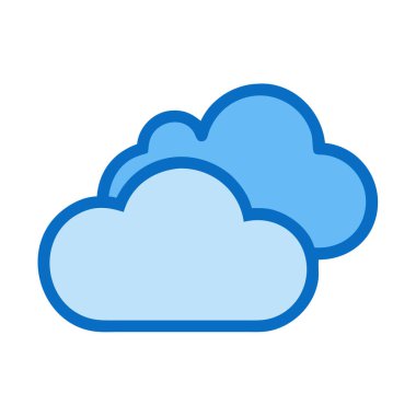 simple vector clipart of a cloud in a clean, minimal-style flat icon illustration.