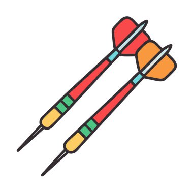 simple darts vector clipart of darts in a clean and minimal style flat icon illustration.