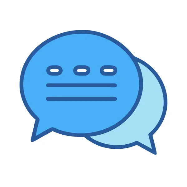 Bir sohbet baloncuğunun basit uçak vektör klipsi temiz ve minimal stil düz resim.