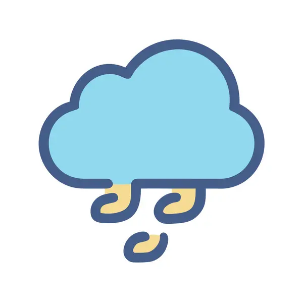 simple vector clipart of a cloud in a clean, minimal-style flat icon illustration.
