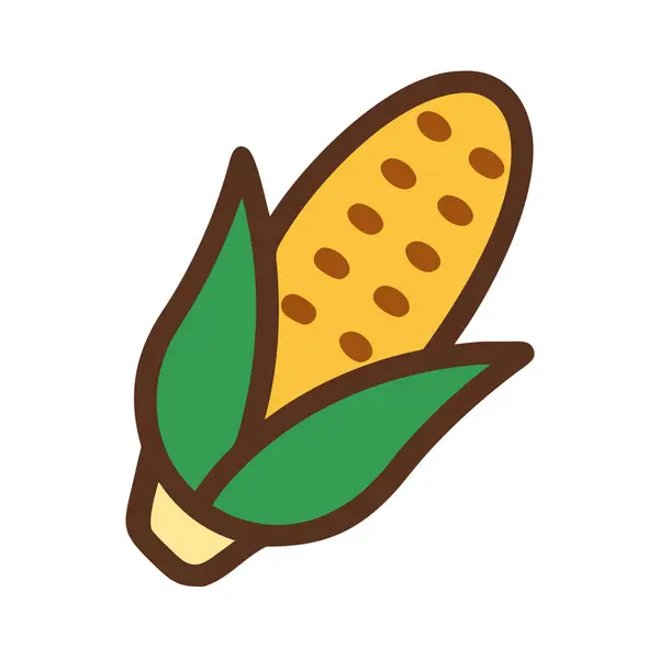 simple vector clipart of corn in a clean and minimal style flat icon illustration.