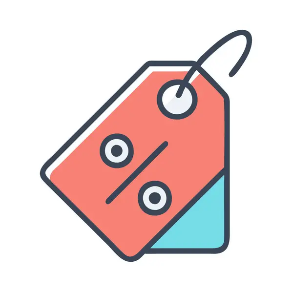 Bir indirimli etiketin basit bir uçak vektör klipsi temiz ve minimal stil düz resim.