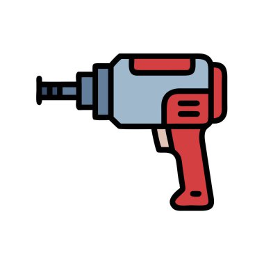 Basit bir düzlem vektör matkabının temiz ve minimal stil düz resim çizimi.