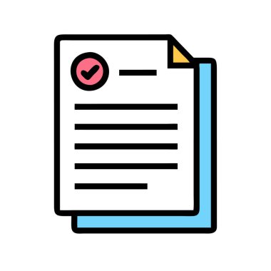 Basit bir düzlem vektörü bir belgenin temiz ve minimal stil düz simge resimlemesiName.