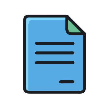 Basit bir düzlem vektörü bir belgenin temiz ve minimal stil düz simge resimlemesiName.