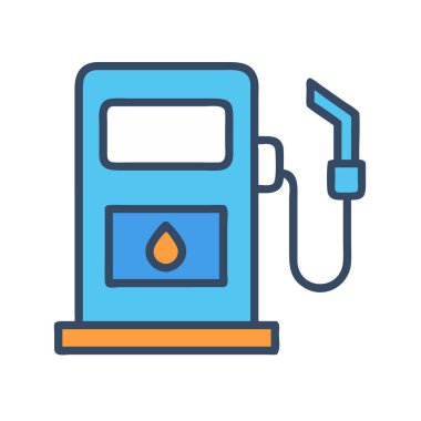 Bir yakıt pompasının basit uçak vektör klipsi temiz ve minimal stil düz ikon resimlemesi.