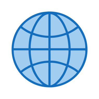 Basit bir düzlem vektörü bir kürenin temiz ve minimal stil düz ikon resimlemesiName.